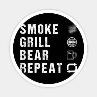 Mens Funny Dad Grandpa Grilling BBQ Meat Humor T-Shirt Magnet